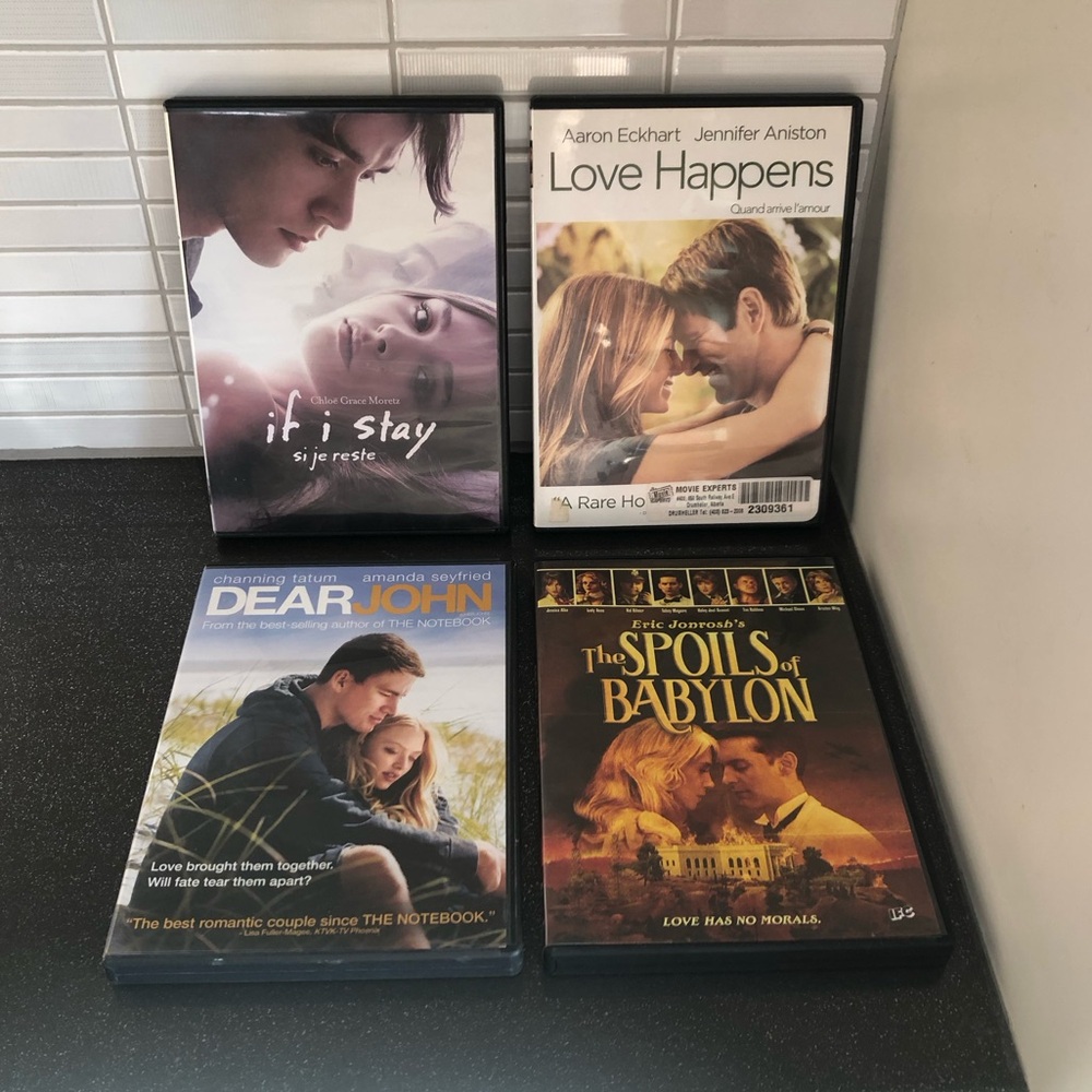 4 romance movies DVD lot